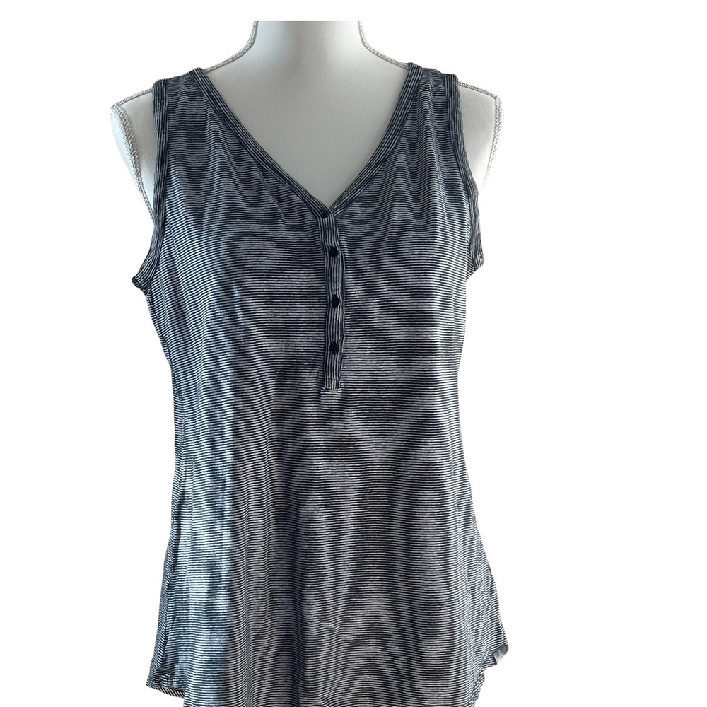 prAna Patty Tank Top - Women's M, Black & White Stripes